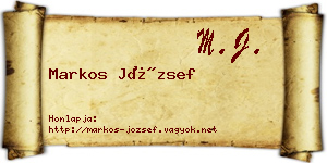 Markos József névjegykártya