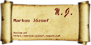 Markos József névjegykártya