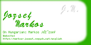 jozsef markos business card